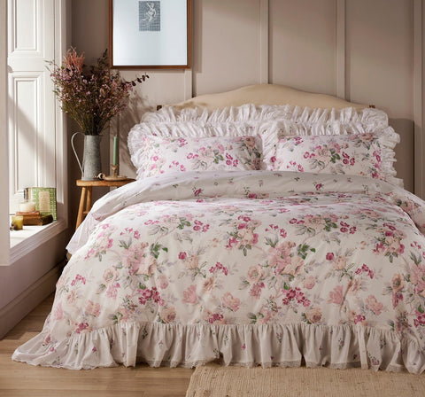 Floral Duvet Cover Set - Pink