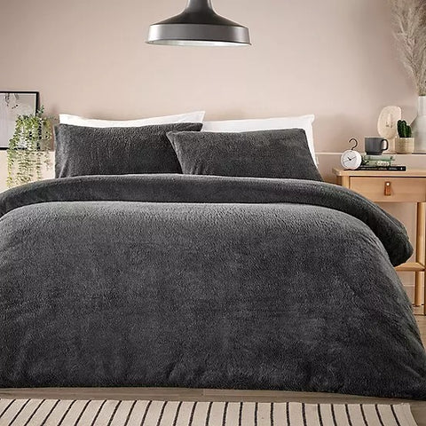 Vantona Essentials Range Teddy Fleece Duvet Cover Set (Sold Separately)