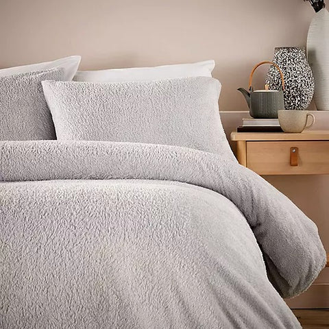 Vantona Essentials Range Teddy Fleece Duvet Cover Set (Sold Separately)