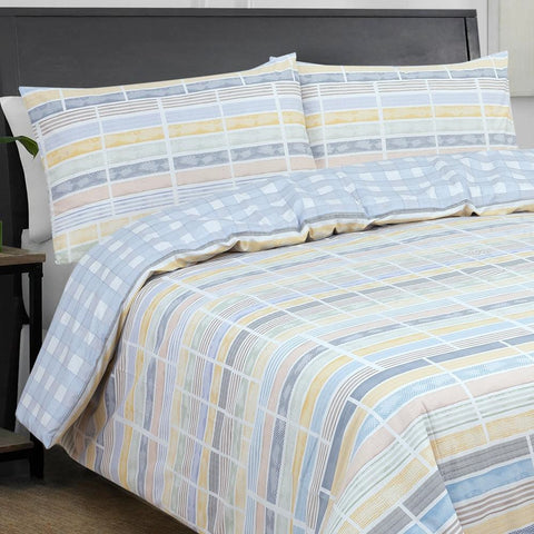 Vantona Easy Living Range Paignton Stripe Duvet Cover Set - Multi