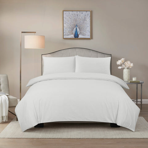 Vantona Seersucker Duvet Cover Set - White