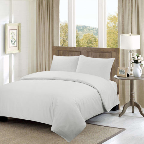 Vantona Seersucker Duvet Cover Set - White