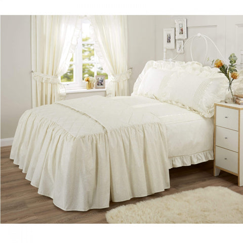 Vantona Country Monique Quilted Fitted Bedspread - Cream